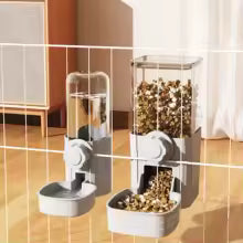 Automatic Pet Feeder Waterer Dog Cat Hanging Cage Bowl,Suitable for Small Puppy Cat Rabbit Food Container Dispenser Bowl