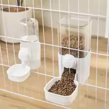 Automatic Pet Feeder Waterer Dog Cat Hanging Cage Bowl,Suitable for Small Puppy Cat Rabbit Food Container Dispenser Bowl