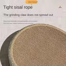 2in1 Cat Scratching Board Protect Furniture Grinding Claw Toys Oval Sisal weaving Wear-resistant Cat Nest Cat Accessories