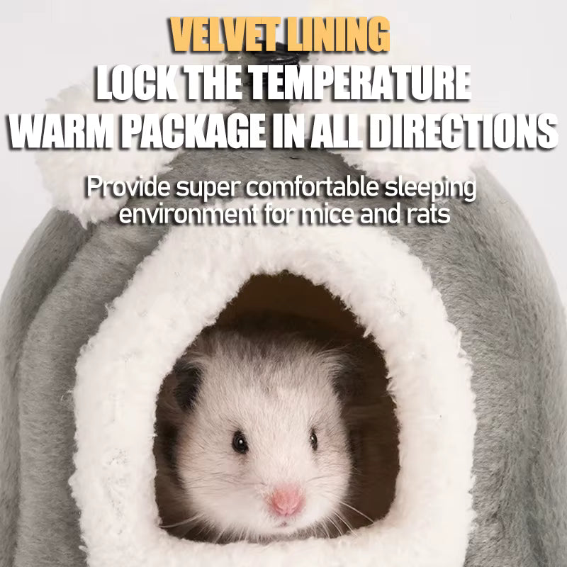 Guinea Pig Bed Hamster Soft Warm Bed Winter Pet Toy Hamster Cage House Hanging House Bed Animal Mice Rat Nest