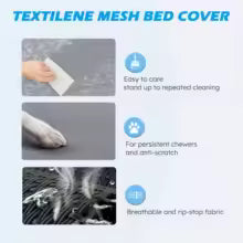 Elevated Dog Bed, Cooling Raised Pet Cot with Chew Proof Washable Breathable Mesh and Metal Frame, Portable Dog Cot Bed