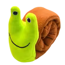 Dog Puzzle Feeder Interactive Toy Indestructible Plush Sound Squeak Puppy Toys For Resistant Foldable Snail Dogs Pet Supplies