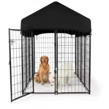 Outdoor Secure Wire Crate Kennel Steel Material Heavy Duty Welded Wire Steel Dog Playpen Fence with Door for Small/Medium Dogs