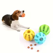 Interactive Dog Chew Toys Treat Dispenser Dental Cleaning Balls Durable Puppy Teething Toys for All Breeds Aggressive Chewers