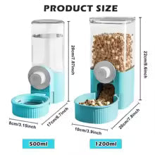 Hanging Automatic Pet Food Feeder/Water Dispenser Gravity Cat Auto Feeder Waterer Set Pet Feeding Product For Puppy Cats Rabbit