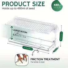 Indestructible Large Window Bird Feeder with Removable Seed & Water Tray, for Wild Birds with 4 Super Strong Adhesive Hooks + 4
