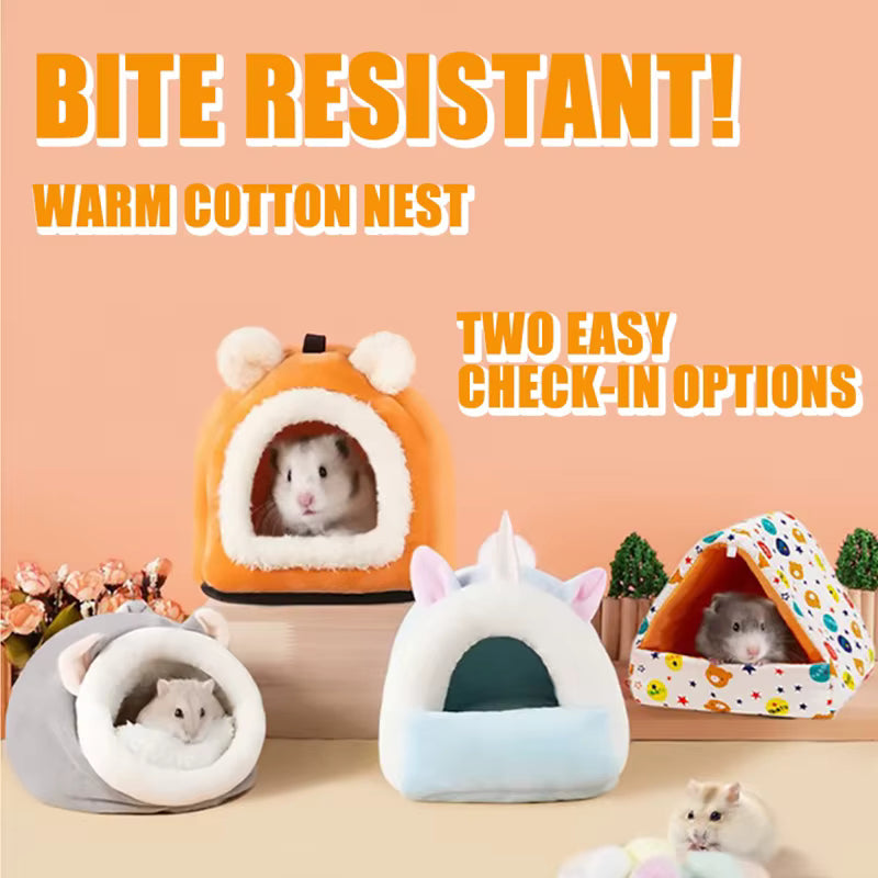 Guinea Pig Bed Hamster Soft Warm Bed Winter Pet Toy Hamster Cage House Hanging House Bed Animal Mice Rat Nest