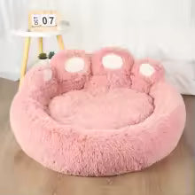 Fluffy Dog Bed Winter Warm Large Pet Products Small Sofa Baskets Pets Kennel Mat Puppy Cats Supplies Basket Blanket Accessories