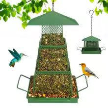 "Seed-Saving" Heavy-Duty Outdoor Bird Feeder - Squirrel Proof, Metal Mesh Design For Cardinals & Wild Birds, Perfect For Garden