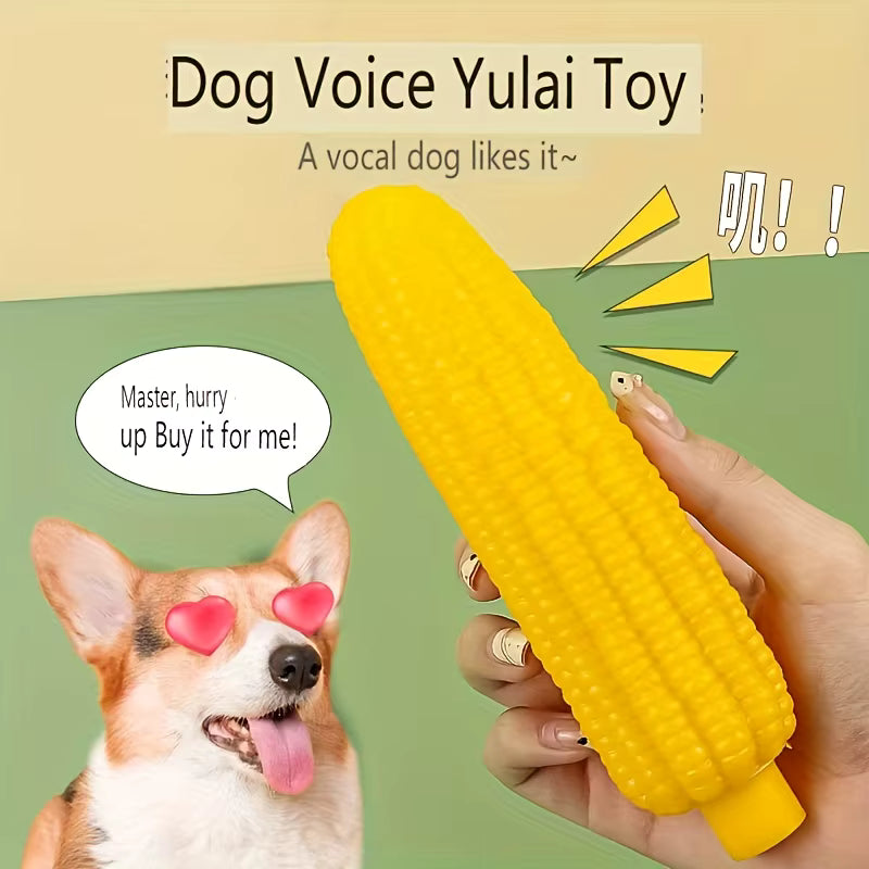 Indestructible Dog Chew Toy Heavy-Duty Rubber Bone Corn Grain Texture for Medium Large Dogs Puppies Powerful Chewers Dental Care