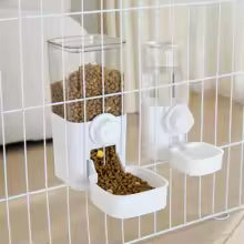 Automatic Pet Feeder Waterer Dog Cat Hanging Cage Bowl，Suitable for Small Puppy Cat Rabbit Food Container Dispenser Bowl