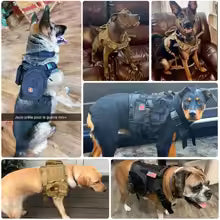 Tactical Dog Harnesses Pet Training Vest Military Dog Harness Leash Collar For Small Medium Large Dogs Walking Hunting
