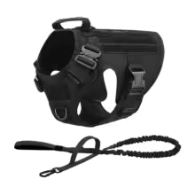 Tactical Dog Harness Collar Leash Molle Pouches For Medium Large Dogs Pet German Shepherd Training Walking Vest Dog Harnesses