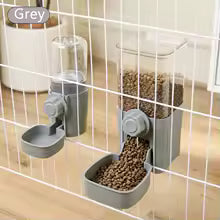 Automatic Pet Feeder Waterer Dog Cat Hanging Cage Bowl，Suitable for Small Puppy Cat Rabbit Food Container Dispenser Bowl
