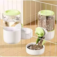 Large Capacity Pet Automatic Feeder Plastic Water Food Dispenser Puppy Cats Rabbit Cage Hanging Container Bowl Dog Pet Supplies