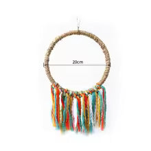 Pet Bird Parrot Toy Cotton Rope Circle Toys Chewing Bite Parrot Perch Hanging Cage Swing Rope Ring Stand Climb Toy Bird Supplies