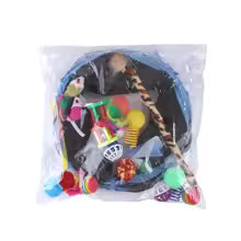 22 Pack Pet Cat Toys Interactive Combination Set Cat Toy Funny Cat Stick Sisal Mouse Bell Ball Tunnel Supplies Kitten Toys
