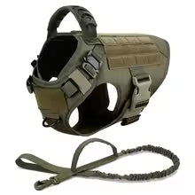 Dog Harness for Large Dogs Collar Leash Molle Pouch Military Harnesses French Bulldog Pet Tactical Training Vest Dog Accessories