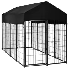 Outdoor Secure Wire Crate Kennel Steel Material Heavy Duty Welded Wire Steel Dog Playpen Fence with Door for Small/Medium Dogs