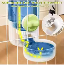Large Capacity Pet Automatic Feeder Plastic Water Food Dispenser Puppy Cats Rabbit Cage Hanging Container Bowl Dog Pet Supplies
